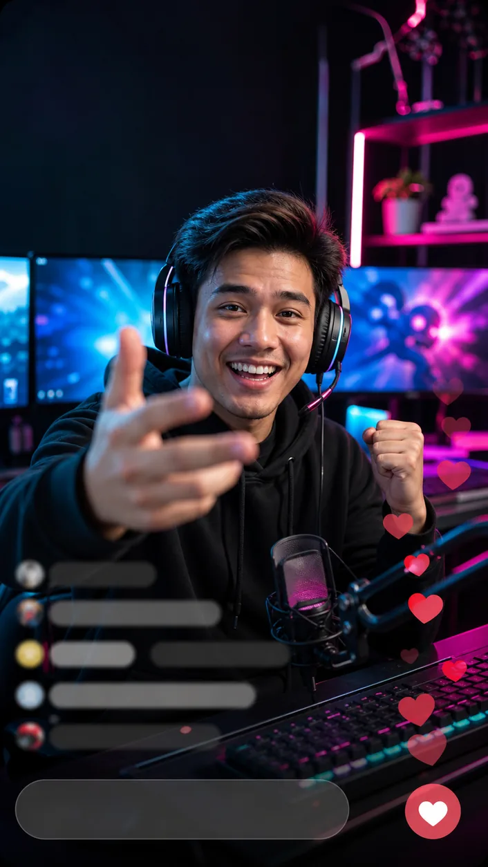 Hos gaming sedang LIVE