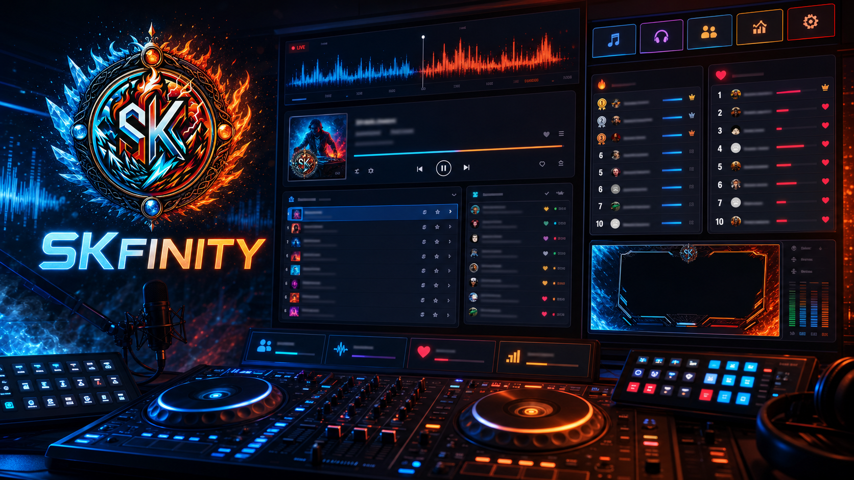 Konsep SKFINITY control center untuk LIVE DJ Music